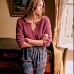 Sezane Gaspard Cardigan Iris Colour